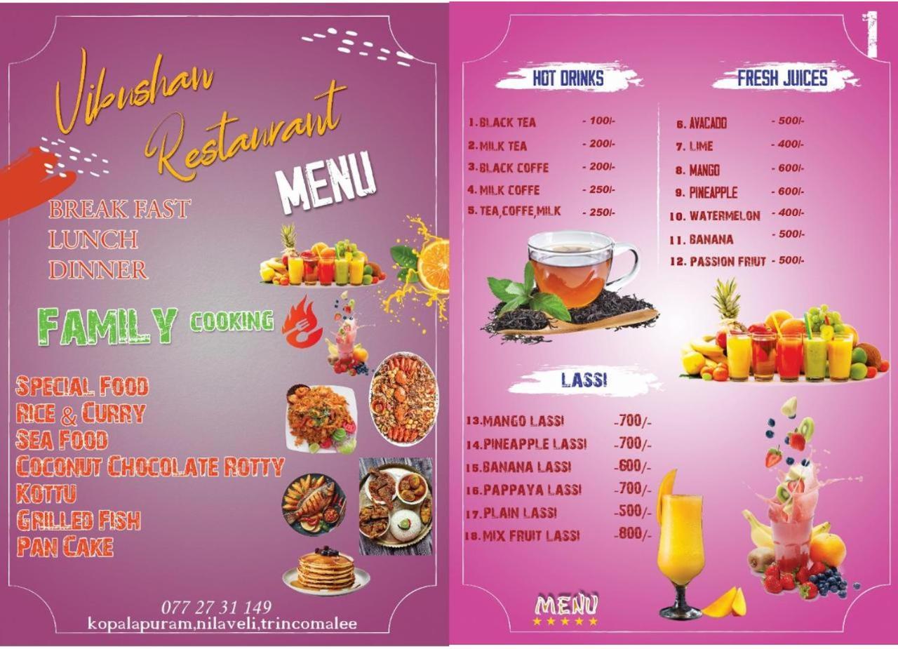 Vibushan Guest House Nilaveli Bagian luar foto